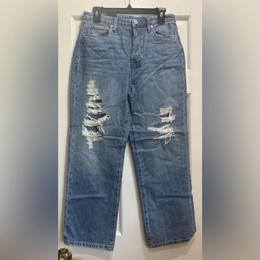 Blank NYC The Baxter Ribcage Straight Leg Distressed In Loosen Up Size 26 NWT